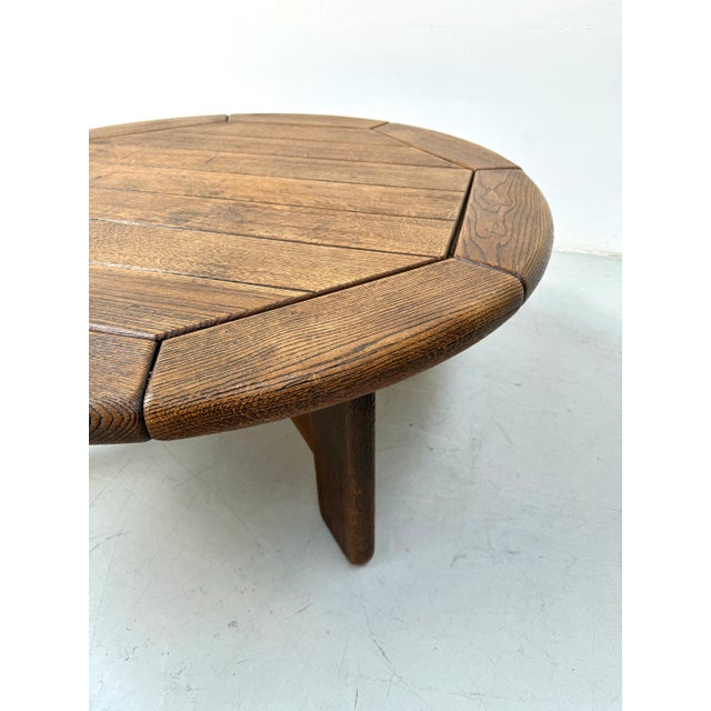 Wood Vintage Danish Brutalist Coffee Table in Oak, 1960s For Sale - Image 7 of 11