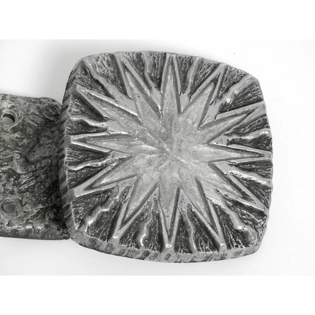 Metal Pop Art Sunburst Cast Aluminum Door Handle, 1960s For Sale - Image 7 of 10