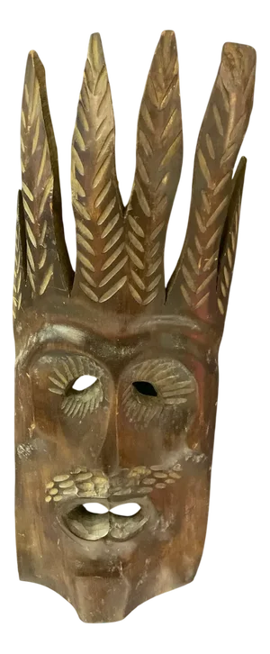 Wooden Tribal Mask in Sapele