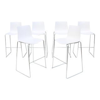 Lievore Altherr Molina for Arper Stackable Catifa Bar Stools, Set of Six, Italy For Sale