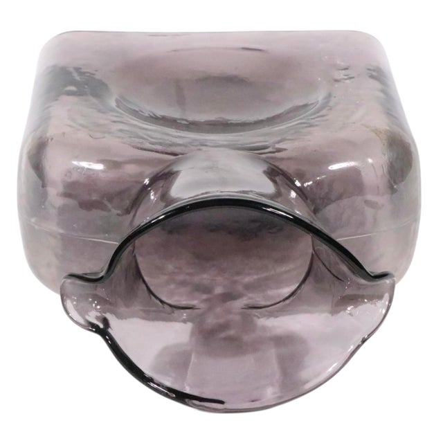 Mid 20th Century Blenko Double Spout Water Bottle in Amethyst Glass For Sale - Image 10 of 12