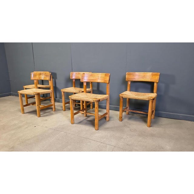 Pine Wood Dining Chairs by Rainer Daumiller for Hirtshals Savvaerk, 1970s, Set of 5 For Sale - Image 10 of 17