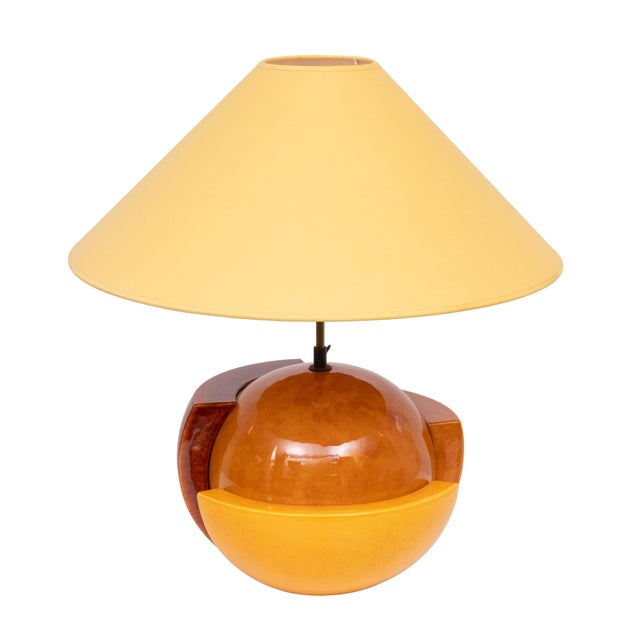 1980s Post Modern Ceramic Table Lamp by François Chatain, France, 1980s For Sale - Image 5 of 13