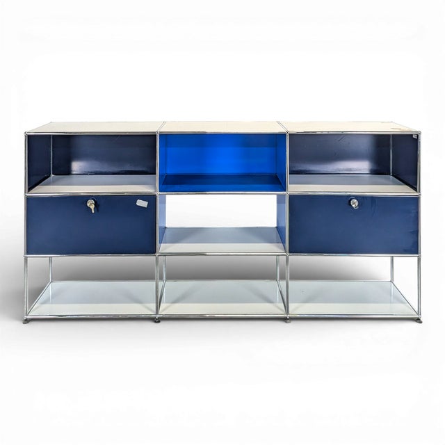 Vintage Blue Sideboard from USM Haller For Sale