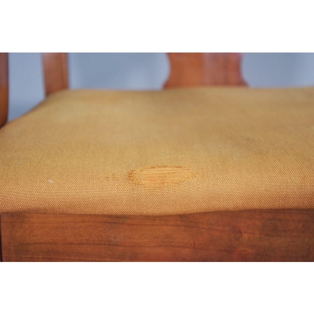 Queen Anne Style Mahogany & Leather Armchair, 1970s For Sale - Image 13 of 14