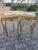 1990s French Louis XVI Gold Pink Marble Side Tables Pair For Sale - Image 9 of 17