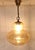Goldenrod Vintage Italian Hanging Lamp with Slightly Tinted Glass Shade on Brass Mount, 1970s For Sale - Image 8 of 8