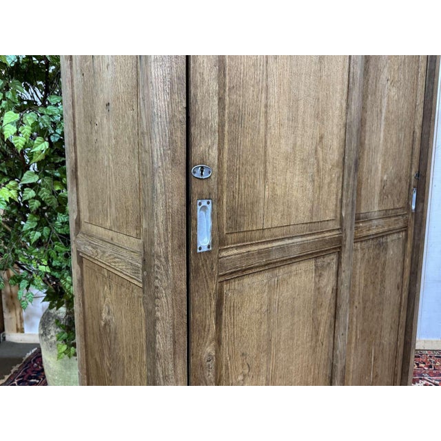 1930s Oak Wardrobe with Sliding Doors, 1930s For Sale - Image 5 of 18