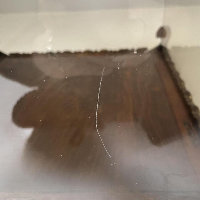 Italian Modern Golden Wood and Grey Glass Coffee Tables, 1970s, Set of 2 For Sale - Image 11 of 18