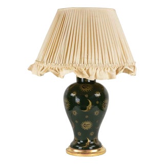 Vintage Italian Table Lamp in Wood and Brass, 1960s For Sale