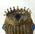 Brass 1910s Small Victorian Bejeweled Pierced Brass Goblet-Shaped Stand and Shade For Sale - Image 8 of 9