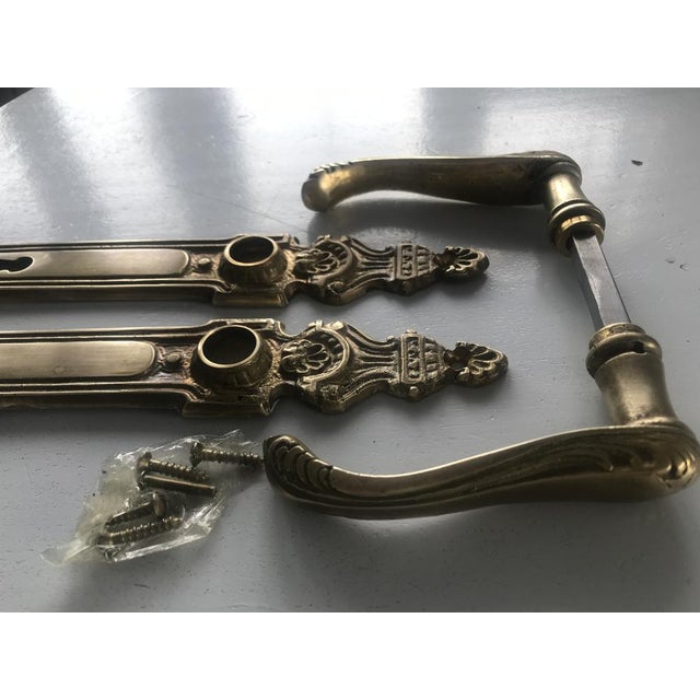 Brass Art Nouveau Handles and Signs, Set of 4 Dimensions: Dimensions: The height of the mark is - 25 cm the width of the...