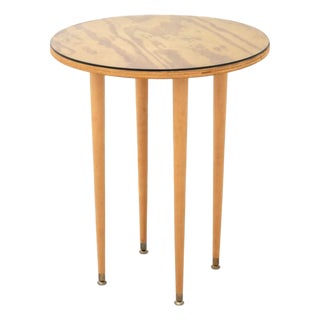 McCobb Style Circular Mahogany Side Table For Sale