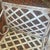 Vintage Victorian French Style White Iron / Lattice Rectangle Basket W/ Leaves/Tiles & Fixed Handle For Sale - Image 14 of 18