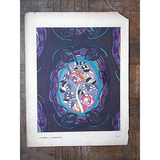 1920s Vintage Hand Printed Pochoir Print by Benedictus-Paris-C.1924 For Sale - Image 5 of 5