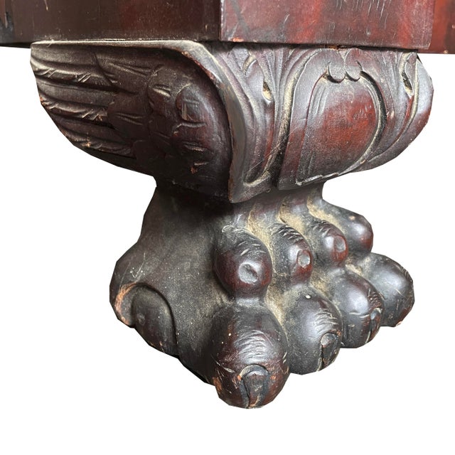 Victorian Antique Empire (Mid-Late 1800s) Sideboard With Mirrored Underside For Sale - Image 3 of 11