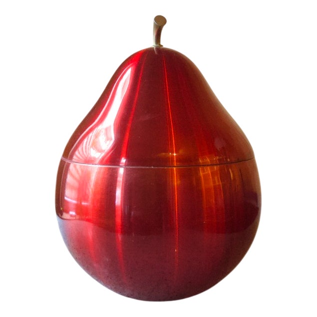 Mid-Century Red Pear Ice Bucket from Daydream Australia, 1960s For Sale