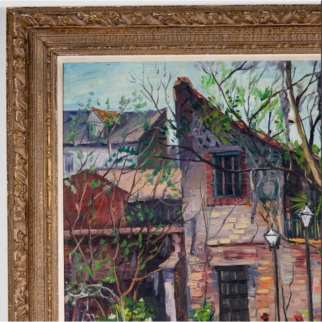 Carl Thorp signed, Court of Two Sisters New Orleans verso ,Framed Active in California between 1928 and 1957, Carl Thorp...