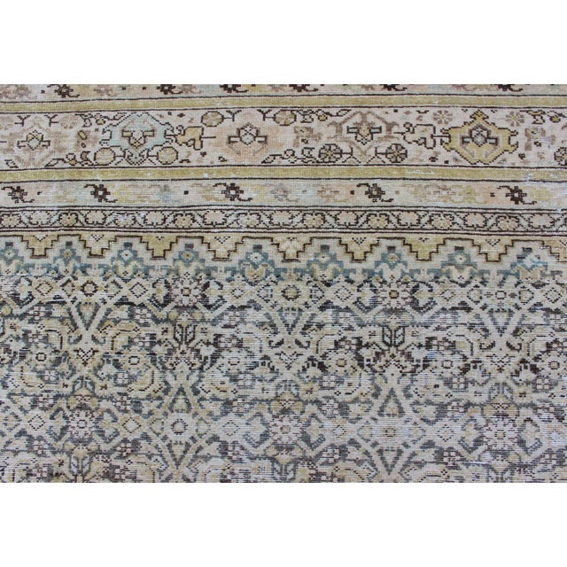 Large Gallery Persian Malayer Runner With Herati Design in Gray and Earth Tones 7'6 X 13'2 For Sale - Image 11 of 16