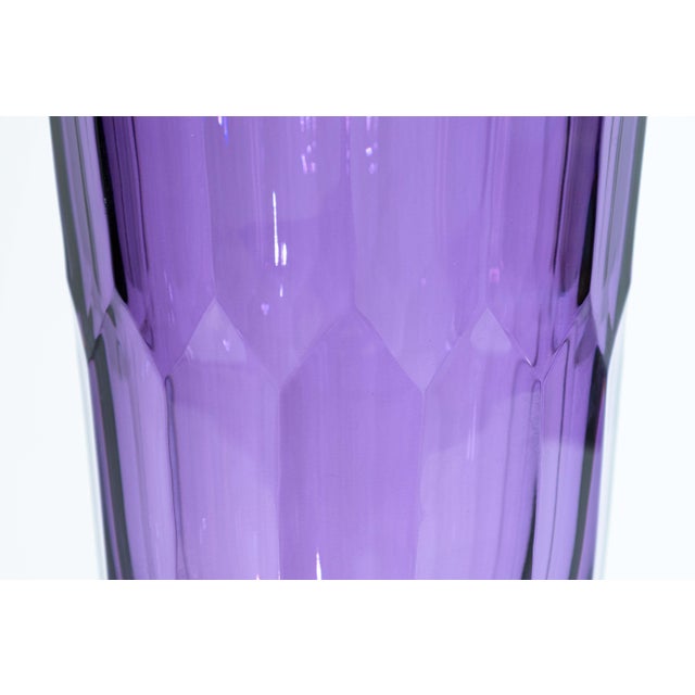 Modern Jeff Leatham for Waterford Icon Purple Amethyst Lead Crystal Decorative 12" Vase For Sale - Image 3 of 5