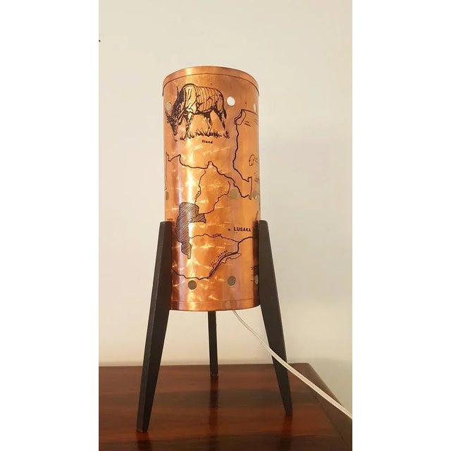 Mid-Century Handmade Tripod Lamp, Zambia, 1950s For Sale - Image 11 of 12