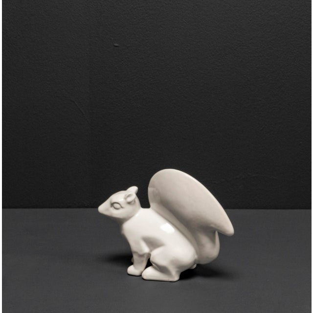 Vintage White Stoneware Squirrel, 1960s For Sale - Image 6 of 9