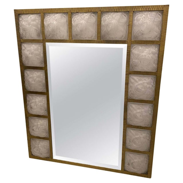 1930s Degue Signed French Art Deco Grand Light Mirror For Sale - Image 13 of 13