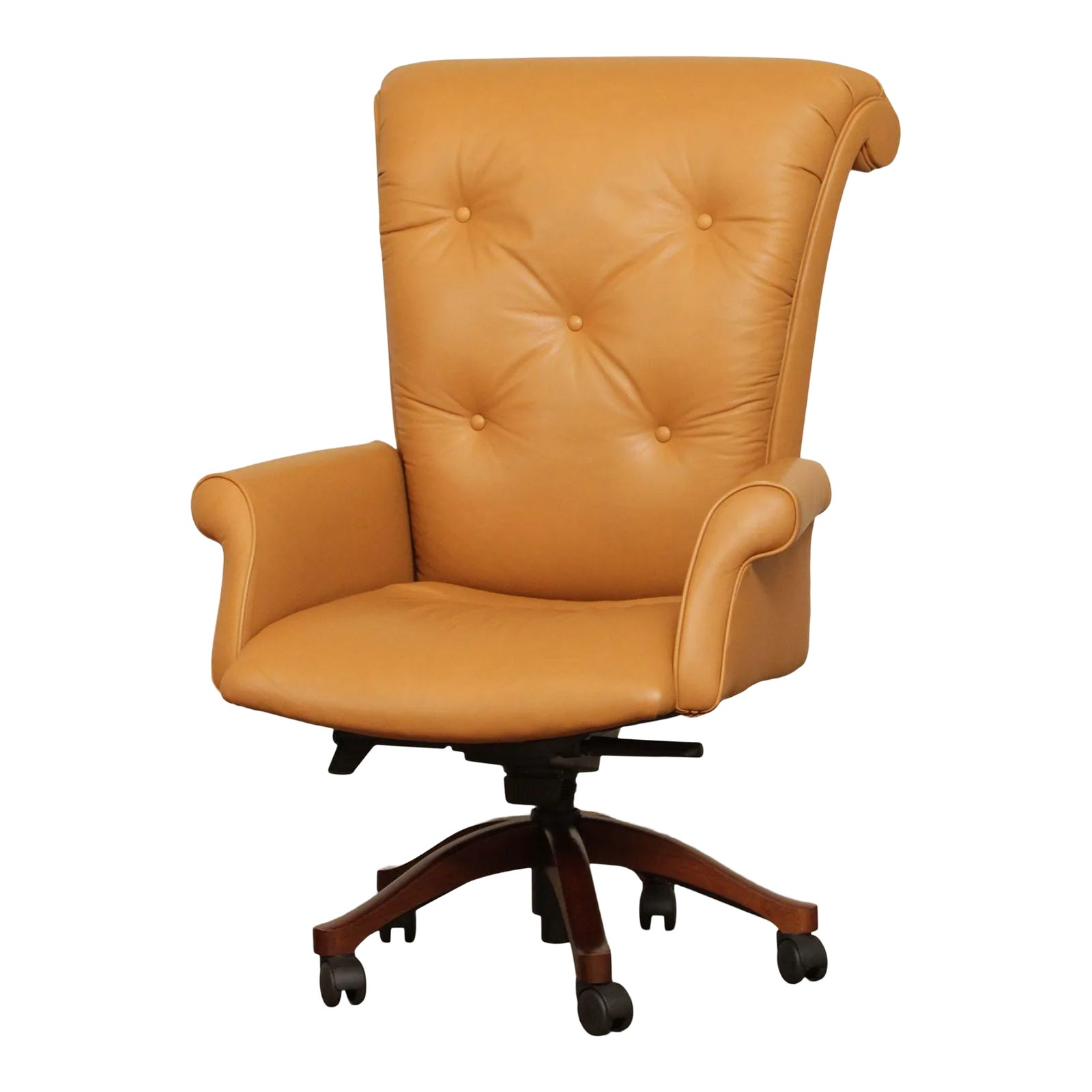 Leathercraft Tufted Leather Executive Office Armchair (I) Chairish