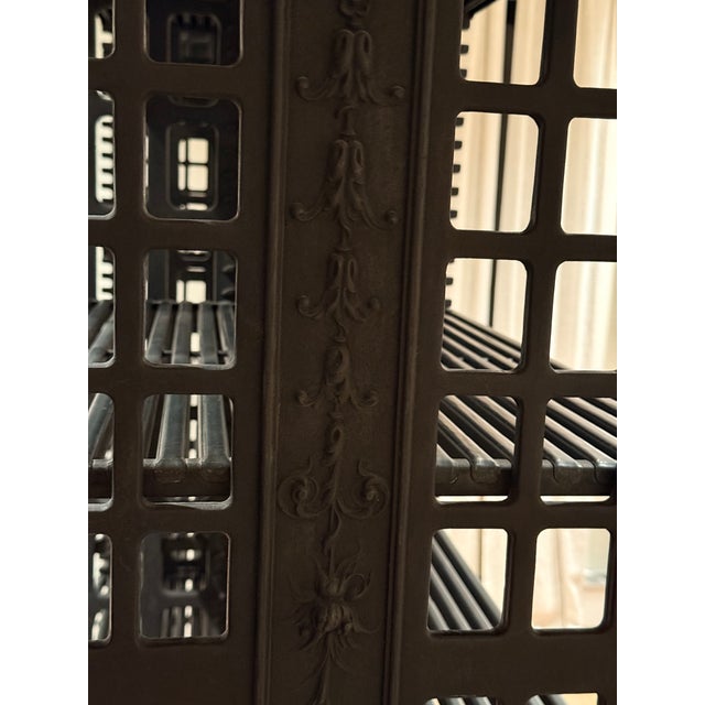 1900-1909 Cast Iron and Steel Two-Way Bookshelves For Sale In Philadelphia - Image 6 of 7