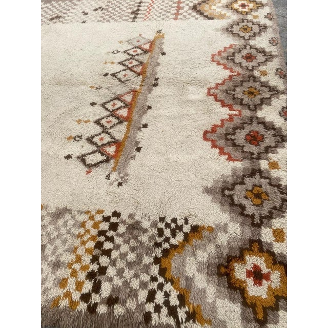 Beige Art Deco Moroccan Rug, 1940s For Sale - Image 8 of 17