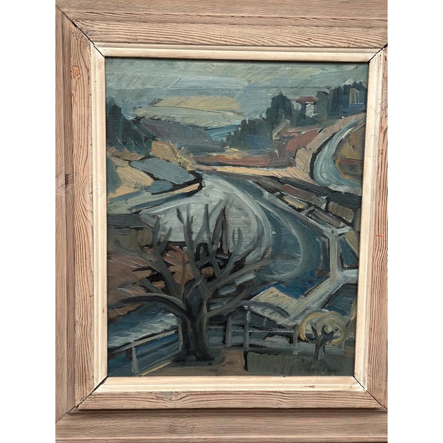 Stig Thiderman, Landscape, 1950s, Oil on Canvas, Framed For Sale - Image 12 of 16