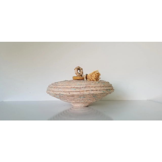 Vintage Hand-Woven Wool Vase/ Sold For Sale - Image 10 of 10