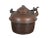 Large 19th century dovetailed copper farmhouse kettle / coffee pot with gooseneck shaped spout, rotating bail handle and...