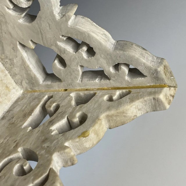 Vintage Hand Carved Openwork Soapstone Chinese Pagoda Lantern Lamp For Sale - Image 6 of 15