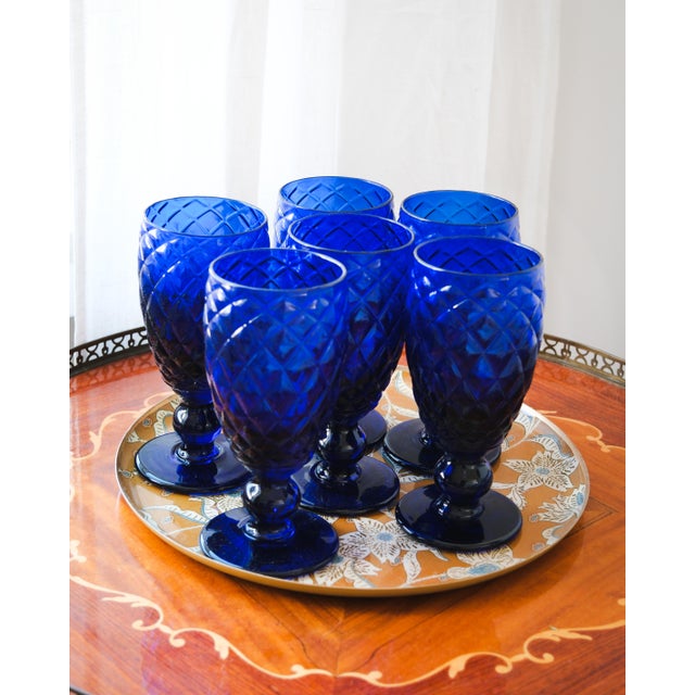 Glass Cocktail Glasses by Mariana Iskra for Ribes Studio, 2004, Set of 6 For Sale - Image 7 of 9