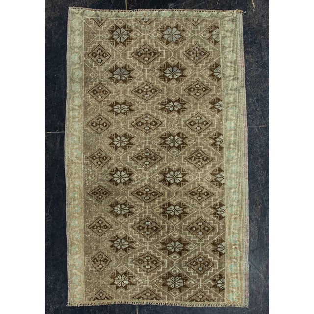 Brown Turkish Vintage Rug 2'11" x 4'7" #20616 For Sale - Image 8 of 8