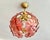 Glass 1970s Mid-Century Modern Style Hand-Painted Salmon Pink Glass Floral Globe Chandelier⁠ For Sale - Image 7 of 17