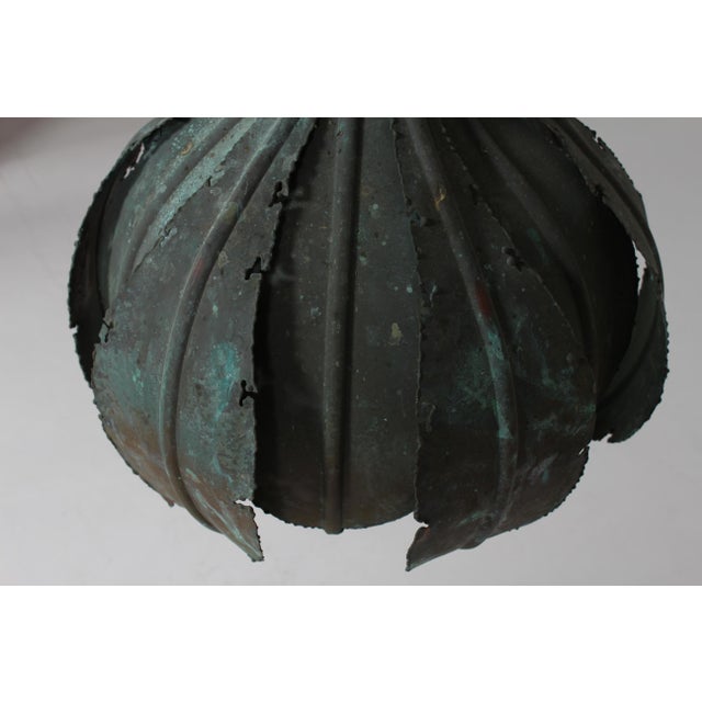 Vintage Danish Brutalist Green Pendant in Brass by Svend Aage Holm Sørensen, 1960s For Sale - Image 9 of 17