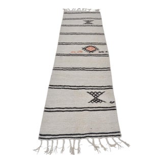 Organic Vintage Hemp Kilim Runner For Sale