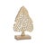 Modern Modern Metal Leaf Tree on Wood Base (Set of 2) For Sale - Image 3 of 3