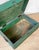Early 20th Century Antique Traditional Green Wood Stanley Tool Box Storage Chest For Sale - Image 5 of 10