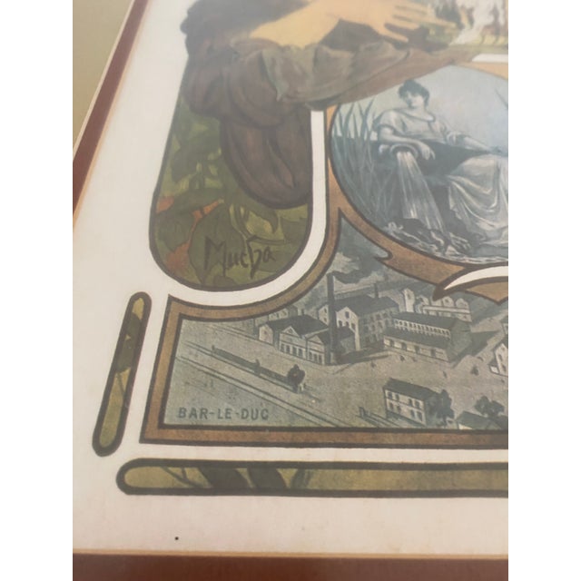 Vintage Alphonse Mucha Framed Posters - Bières De La Meuse & Monaco-Monte Carlo (Pre-1977) - a Pair For Sale In Las Vegas - Image 6 of 9
