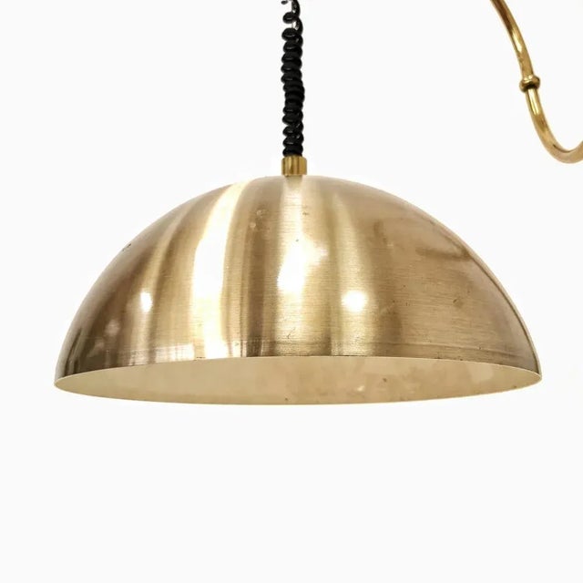 Metal Art Deco Style Brass Wall Lamp, 1980s For Sale - Image 7 of 9