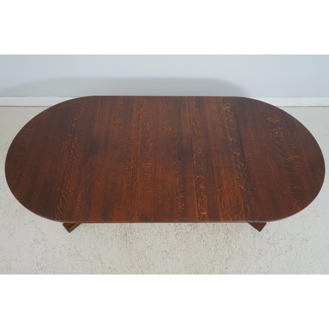 Stickley Mission Oak Round Dining Room Table For Sale - Image 12 of 18