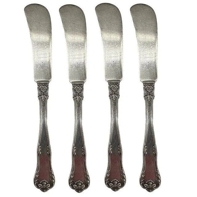 Early 1900s Edwardian "Regent" 16 Piece Fork/Knife Silver Plate Silverware Set by Gorham For Sale In Los Angeles - Image 6 of 12