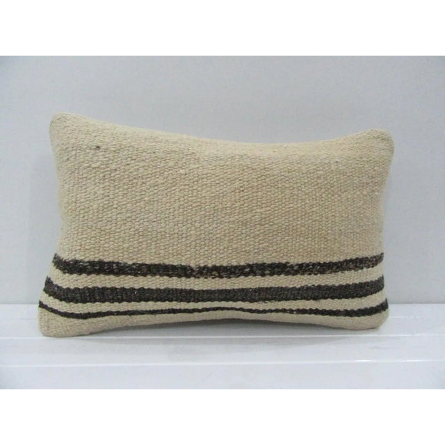 Handmade Natural Turkish Kilim Pillow Cover For Sale - Image 4 of 4