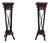 Pair of Maitland Smith Leather Wrapped Pedestal Stands For Sale