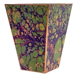 Marble Paper Wastebasket For Sale