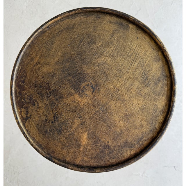 Vintage-Inspired Spanish Iron Drinks Table on a Tripod Base For Sale - Image 9 of 10