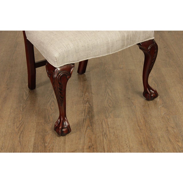 Chippendale Style Quality Set Of Eight Solid Mahogany Dining Chairs For Sale - Image 9 of 18